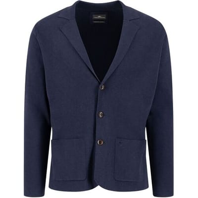 Fynch-Hatton Vest Blazer Cardigan Fullneedle Navy / male