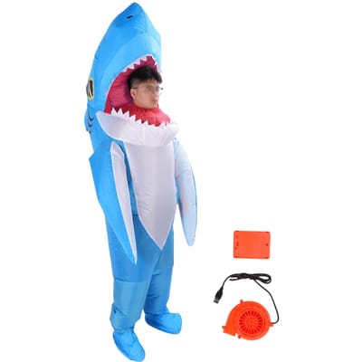 Costume d'animal gonflable Costume gonflable amusant pour personnes de 150 à 190 cm de hauteur Cosplay Spectacle de fête white