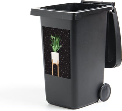 Container sticker Planten - Plantenbak - Wit - 40x60 cm - Kliko sticker
