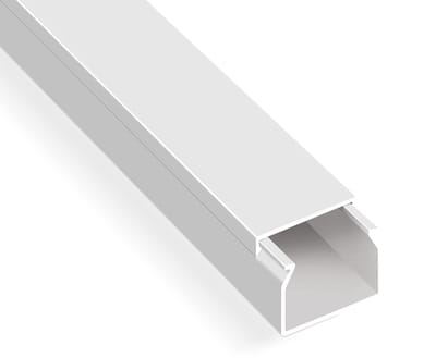 Kabelgoot/ leidinglijst 2X1 M wit 40X40 mm