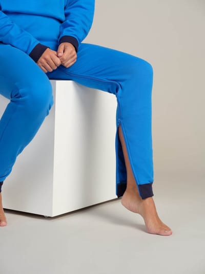 Plukpak voor volwassenen | Rugritssluiting  | Rits in het kruis | Hansop | Blauw| XL