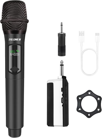 Draadloze Karaoke Microfoon Systeem - 2,4 GHz Oplaadbare Microfoon voor Bruiloft, Feest, Kerk en DJ