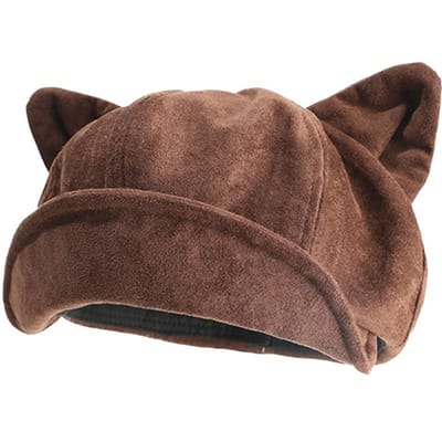 Béret Tendance Oreilles de Chat Casquette Octogonale Multicolore Daim Polyvalent Garder au Chaud Casquette Gavroche Automne Hiver