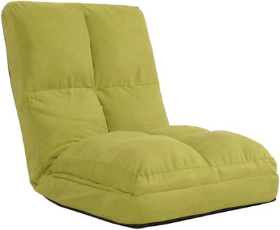 Vloer fauteuil MCW-N45, slaap fauteuil opklapbare fauteuil functionele fauteuil, slaapfunctie opvouwbaar stalen frame fluweel ~ groen