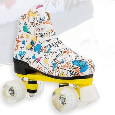 Rolschaatsen - Skeelers Sneakers - Buiten recreatie - LED Knipperende Wielen - Maat 36 - Wit