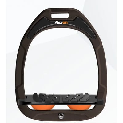 Veiligheidseindjes voor paardrijden Plat Ultra Grip Bruin/Zwart/Oranje Flex-On Safe-On