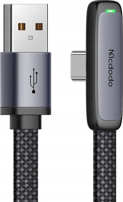 Mcdodo Hoek Usb-C Kabel Snelladen Usb Type C 6A 100W Zwart 1M