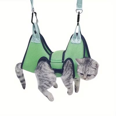 Groene Katten Verzorgingshangmat S - Anti Kras Was- & Nagelknip Hangmat voor Katten & Kleine Honden