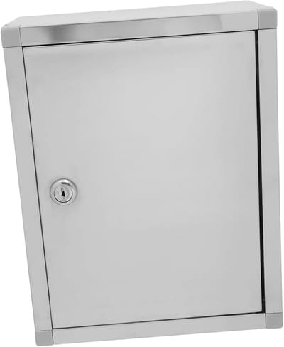 Brievenbus - Postbak Muur - Briefpost Opslag - Met Beveiligd Slot - 27x21cm - Zilver