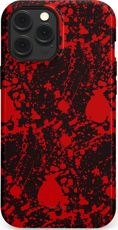 Casetastic Hoesje Geschikt voor Apple iPhone 12 Pro Max Magsafe - Stijlvolle Beschermende Duo-layer Case - In de schaduw van bloed