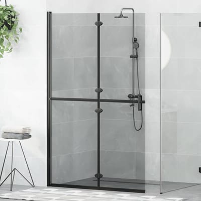 vidaXL - Inloopdouche - wand - Zwart - 120 - x - 6,5 - x - 190 - cm