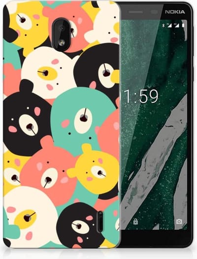 Nokia 1 Plus Telefoonhoesje met Naam Bears