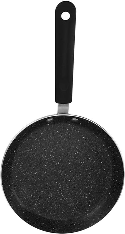 Crêpepan met antiaanbaklaag - Pannenkoekenpan Bakplaat - Pannenkoeken Bakken - Uniek kookgerei ontwerp - 8 inch - Zwart