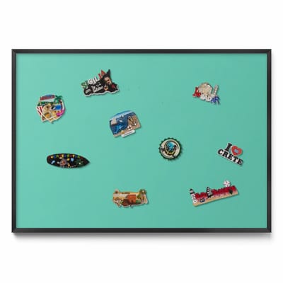 Tulup Magneetbord met Zwarte Frame - Munt Magnetisch Bord in Verschillende Kleuren - 100 cm x 70 cm - Muntkleur - Magnetisch Bord Kindvriendelijk - Memobord Magnetisch - Magnetisch Bord Rechthoekig