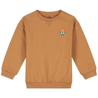 Prénatal baby sweater Dark Yellow Brown 56 heren