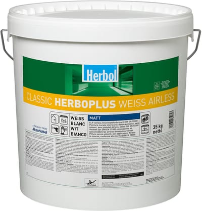 Herbol Classic HerboPlus WIT - Airless verspuitbare muurverf 35KG