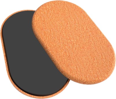 Oefen Core Sliders - Schuifschijven Fitness - Kernkracht Opbouwen - Stille Vloerbescherming - 24x14.5x1.8cm - Zwart