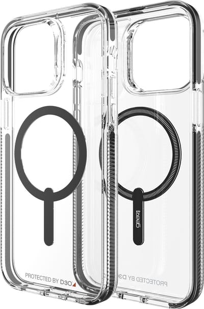 Gear4 Santa Cruz Snap D3O Backcover hoesje - geschikt voor Apple iPhone 14 Pro Max - transparant / zwart