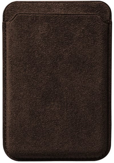 Alcanluxury Alcantara MagSafe wallet - Chocolate Brown