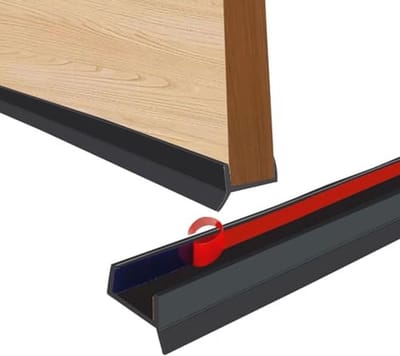 Flexibele Keukenschuurprofielstrip voor Houten Plinten - Dikte 15mm-17mm, 5m (Zwart)