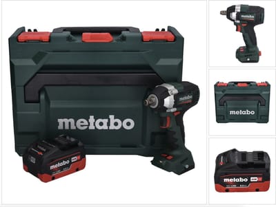 Metabo SSW 18 LT 300 BL accu-slagmoersleutel 18 V 300 Nm borstelloos + 1x oplaadbare accu 8.0 Ah + metaBOX - zonder oplader