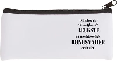 Akyol - dit is hoe de leukste en meest geweldige bonusvader eruit ziet Etui - Papa - meest leukste bonusvader - vader cadeautjes - vaderdag - verjaardag - geschenk - kado - vader artikelen - 20 bij 9 cm