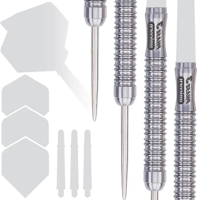 Dartpijlen Set - Tungsten Pijlen - Precisie Werpen - Extra Grip Ontwerp - 24 gram - Zilver