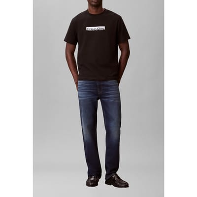 Calvin Klein Ss 20s Tonal Metallic Tee Black Taglia: XL | Magliette basic Outlet | Uomo | Nero