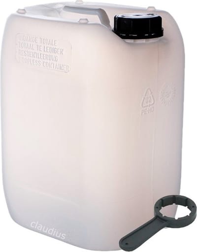 Jerrycan 10 liter | met sleutel | geschikt voor water | UN gekeurd | benzine | handig stapelbaar | food grade | inclusief dop | totaal te legen | noodpakket
