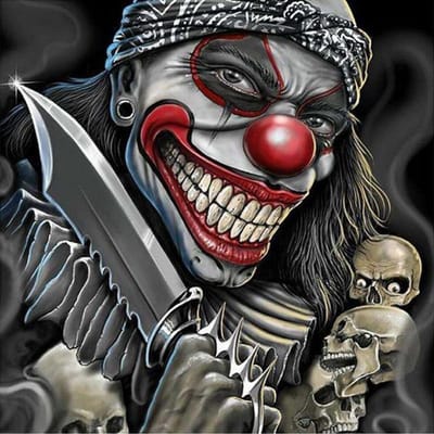 Diy steentjes borduurpakketten Killer Clown 5D diamant borduurwerk diamant schilderij diamant volwassenen 30x30CM gray