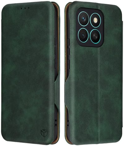 Hoesje geschikt voor HONOR X8c - Techsuit Safe+ Book Wallet Case - Donkergroen