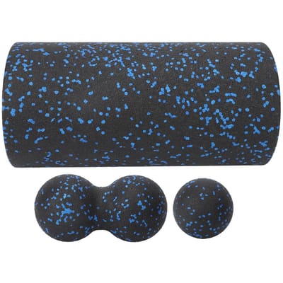 Foam Roller Set 3-delig Yoga Kolom Diepe Massage Professioneel Pasvorm Lichaamskromming Pinda Bal voor Sport black