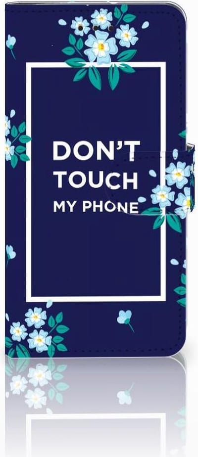 Boekhoesje voor Motorola Moto G7 Play Portemonnee Hoesje Flowers Blue DTMP