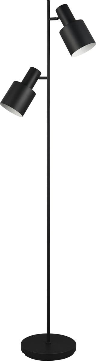 TRIO AGUDO - Vloerlamp - Zwart mat - excl. 2x E27 4 W -