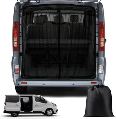SnelShoppen - Magnetisch Insectenhor voor Campers en Auto's - Muggennet Op Maat voor Viano, Vito, Renault Trafic - Insectenrooster met Ritssluiting in