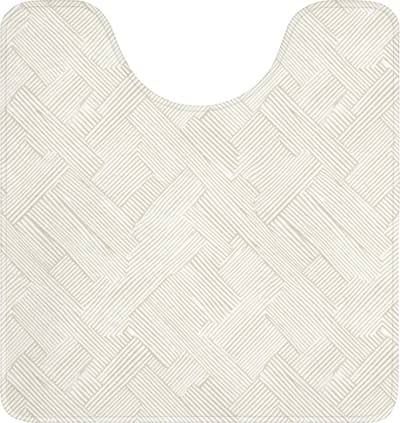 WC mat met uitsparing 55x60 cm - Antislip - Textuur - Abstract - Beige - Toiletmat met uitsnijding - Vloermat - Douchemat - Toilet tapijt - Toiletmatten
