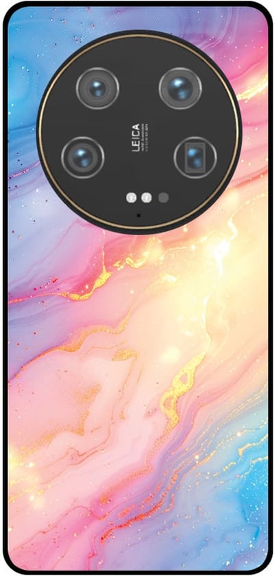 Smartphonica Telefoonhoesje Geschikt voor Xiaomi 13 Ultra met Regenboog Glitter Marmer Opdruk - TPU Backcover Case Rainbow Glitter Marble Design geschikt voor Xiaomi 13 Ultra
