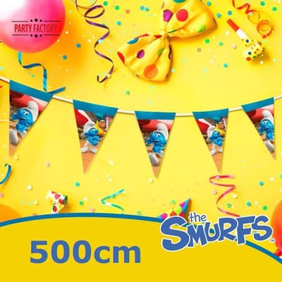 Feestslingers de smurfen - Multicolor - 500 cm
