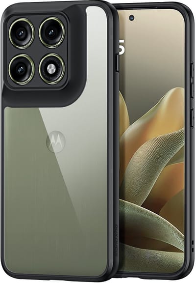 Dux Ducis Hoesje - Geschikt voor Motorola Edge 70 Pro Hoesje - Dux Ducis Aimo Series - Transparant TPU Back Cover - Zwart
