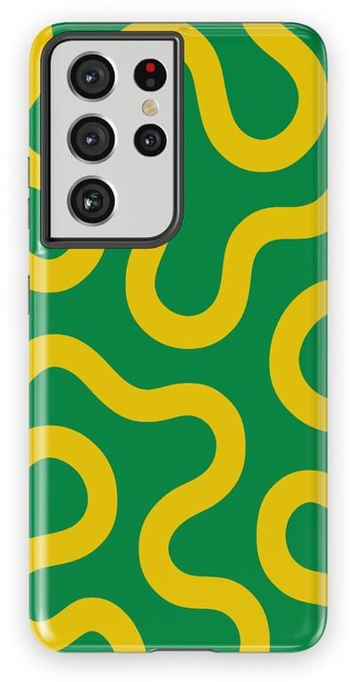 DripCase Motion Flow Tough Hoesje Samsung Galaxy S21 Ultra | Backcover met Mag | Trendy Design | Valbescherming | Reggae Flow