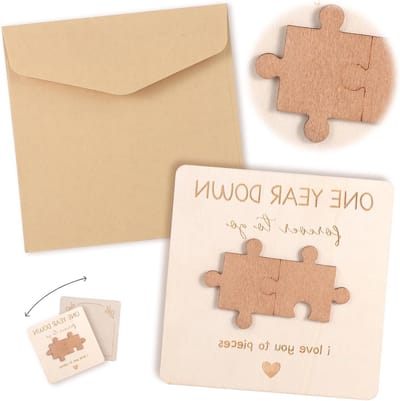 Verjaardagskaart voor Hem en Haar - Houten Jubileumkaart voor Koppels, Grappige Cadeaus voor Verjaardag en Huwelijksverjaardag