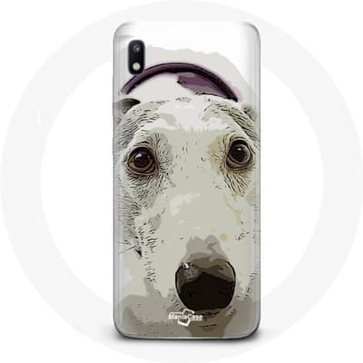Hoesje voor Samsung Galaxy A10 Pitbull Hond Wit wit