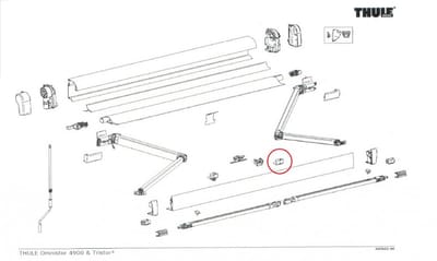 Thule Clip Support Arm Oval 4900
