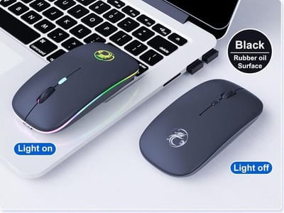 LED Backlit Oplaadbare Bluetooth 5.1 & 2.4G Dual model Draadloze Stille Muis USB Licht Muis