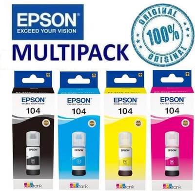 EPSON 104  ECOTANK  MULTIPACK Zwart Cyaan Magenta Geel