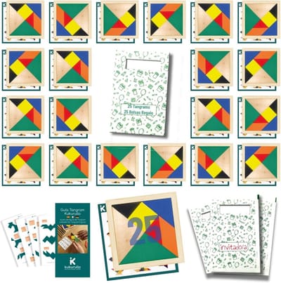 Tangram Puzzels voor Kinderen - 25 Stuks Verjaardagscadeau en Gastgeschenken
