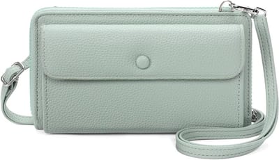 Stijlvolle schoudertas voor dames van veganistisch leer, multifunctionele crossbody-tas met touchscreen, perfect voor smartphone en als reisportemonnee met kaartvakken