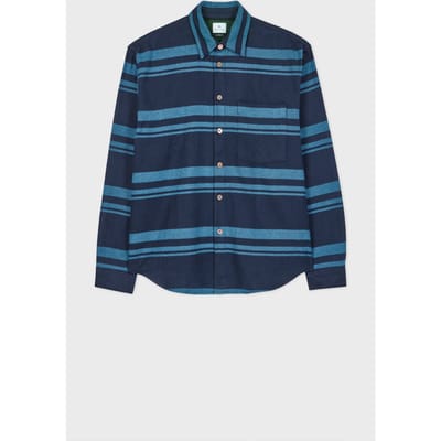 Paul Smith Ls Relaxed Fit Fit Shirt Very Dark Navy Maat: M | Casual Overhemden Outlet | Heren | Blauw