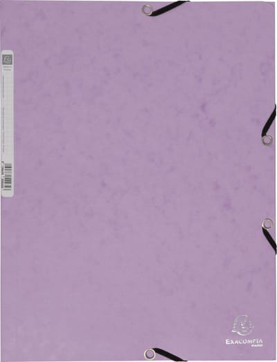 Exacompta 25x AQUAREL - Elastomap in glanskarton 400g/m2 - A4 - Mauve - 55535E
