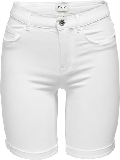 Only Broek Onlrain Life Mid Long Shorts Noos 15176847 White Dames Maat - XS
